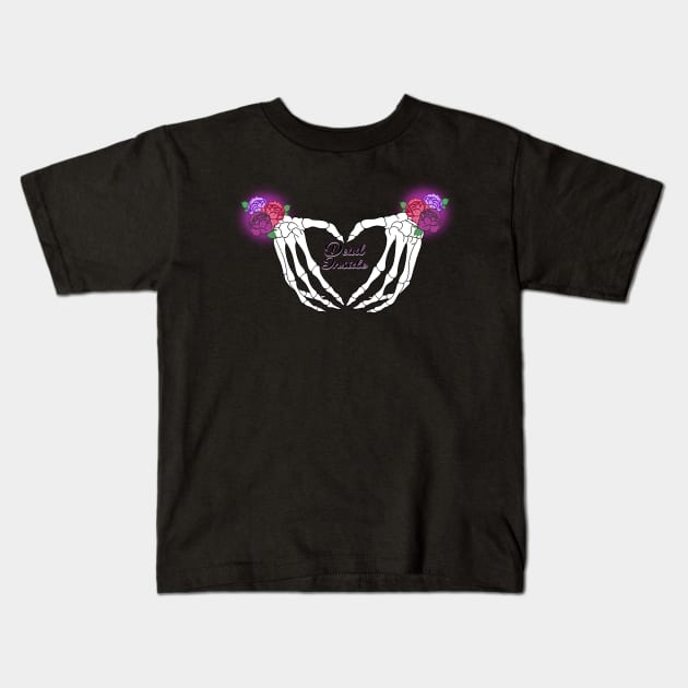 Dead Inside Skeleton Hand Hearts - Pastel Goth - Mightbelucifer Kids T-Shirt by mightbelucifer